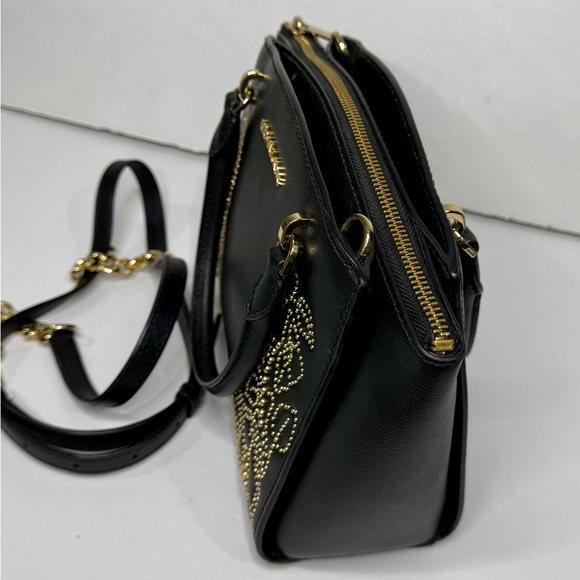 Michael Kors Gold Ellis Satchel Crossbody  Bag - Picture 4 of 9